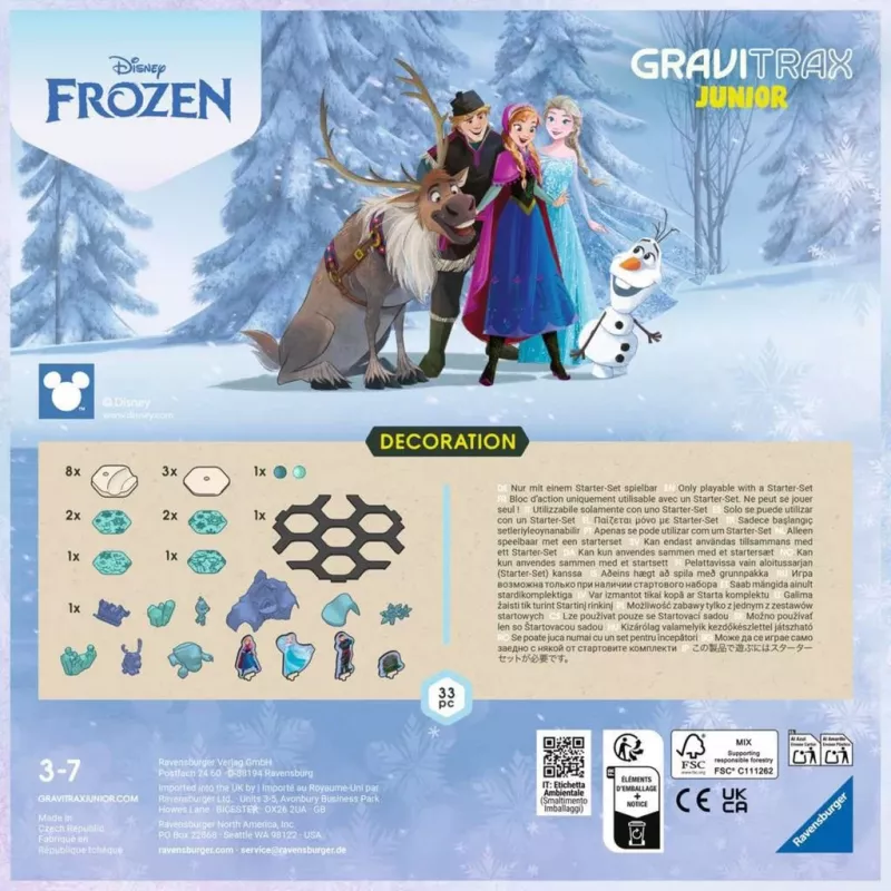 Ravensburger GraviTrax Junior set di espansione Frozen Track 23861 – set di espansione per il sistema di piste a sfere GraviTrax Junior