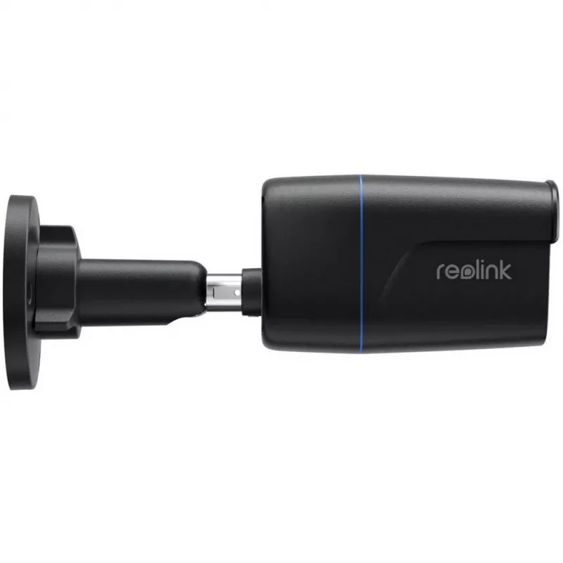 Reolink P330 telecamera di sicurezza IP 4K, 8 MP 3840 x 2160, per interni ed esterni, microfono integrato, visione notturna 30 m, nera