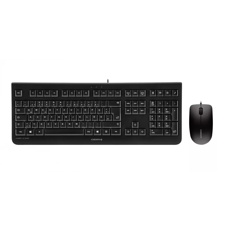 Tastiera mouse inclusi CHERRY DC 2000 universale USB AZERTY belga nero