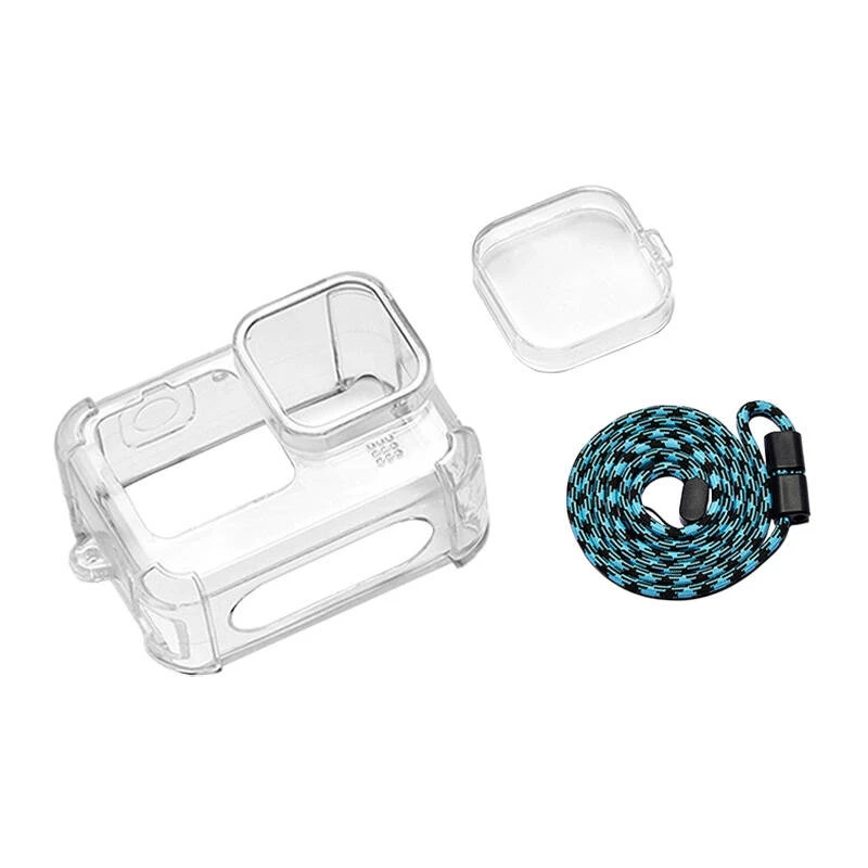 Custodia con tappo obiettivo e cinghia per il collo PULUZ per GoPro Hero 9 / 10 / 11