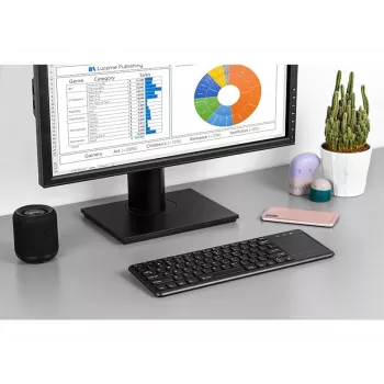 Tastiera wireless RF TRACER TRAKLA46367 — full-size, a membrana, touchpad, 2,4 GHz, nero