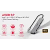 Hub USB-C Unitek 7in1 alluminio PD 100W 5 Gbps — adattatore multiporta con Power Delivery