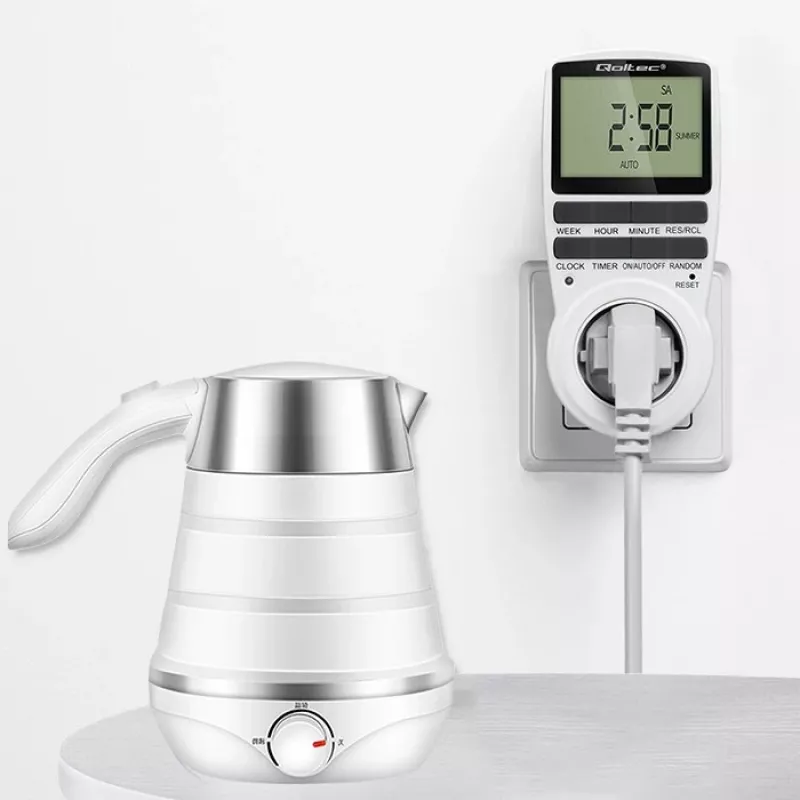 Timer elettronico QOLTEC PC0628 con display LCD, conto alla rovescia 24 ore