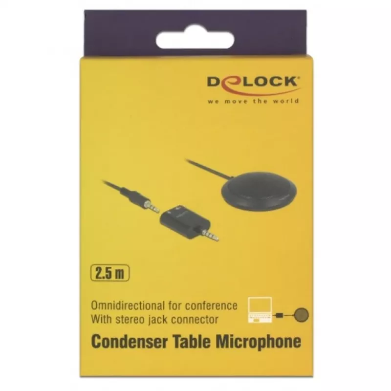 Microfono da tavolo DeLOCK 65873 nero