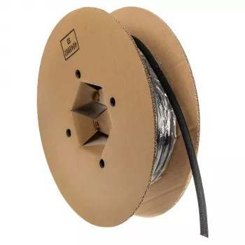 Guaina per gestione cavi Label the Cable LTC Pro 5111, 10 m, nero – per raggruppare e organizzare i cavi