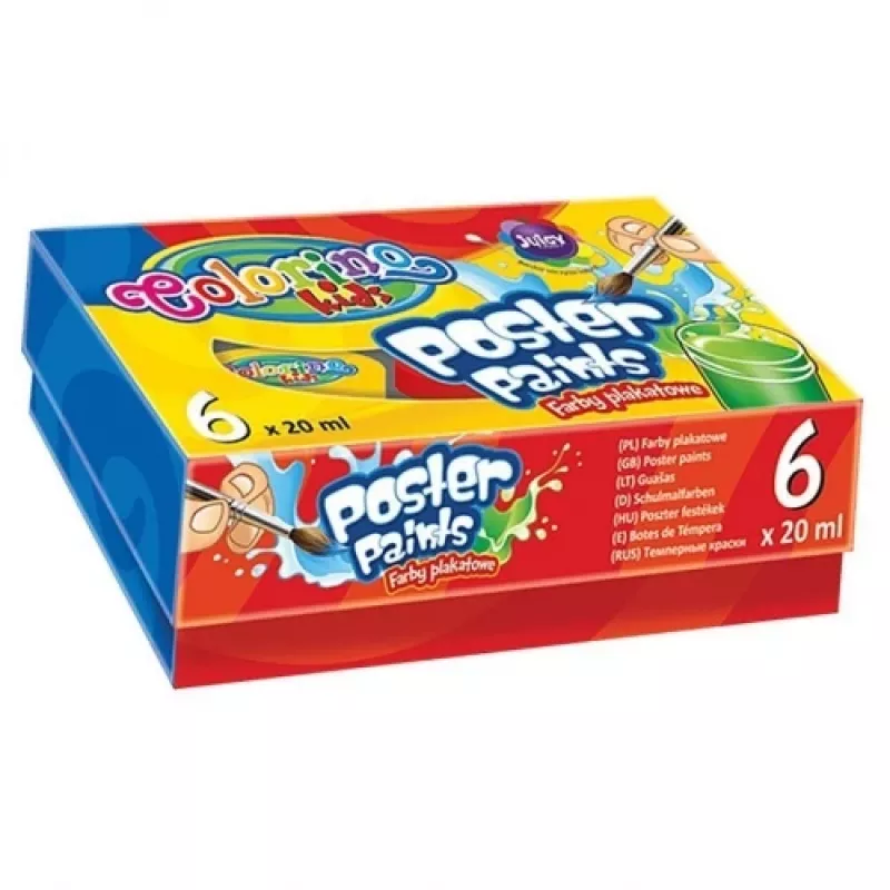 Colori a tempera Colorino Kids 6 colori 20 ml
