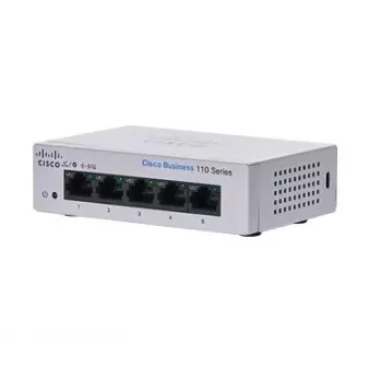 Switch unmanaged L2 Gigabit Ethernet Cisco CBS110 — 5x RJ-45 10/100/1000, 1U, 12V DC, 2048 MAC, 10 Gbit/s