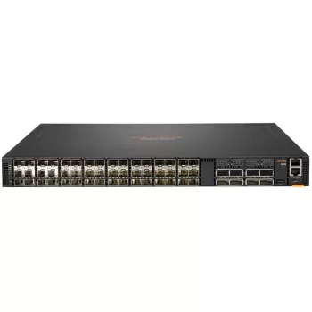 HPE - Aruba Serie - switch - 8325-48Y8C - L3 - managed - 48 x 10/25 Gigabit SFP+ / SFP28 + 8 x 40/100 Gigabit QSFP+ / QSFP28 flusso d'aria da davanti a