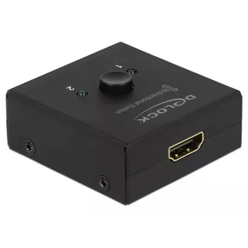 DeLock HDMI 2-1 bidirezionale 4K 60 Hz compatto - Retail Box - switch video/audio - 2 x HDMI - desktop (64072)
