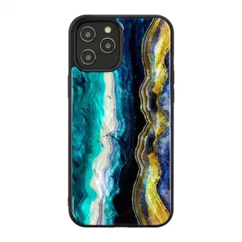 Custodia iKins per Apple iPhone 12 / 12 Pro — motivo agata viola