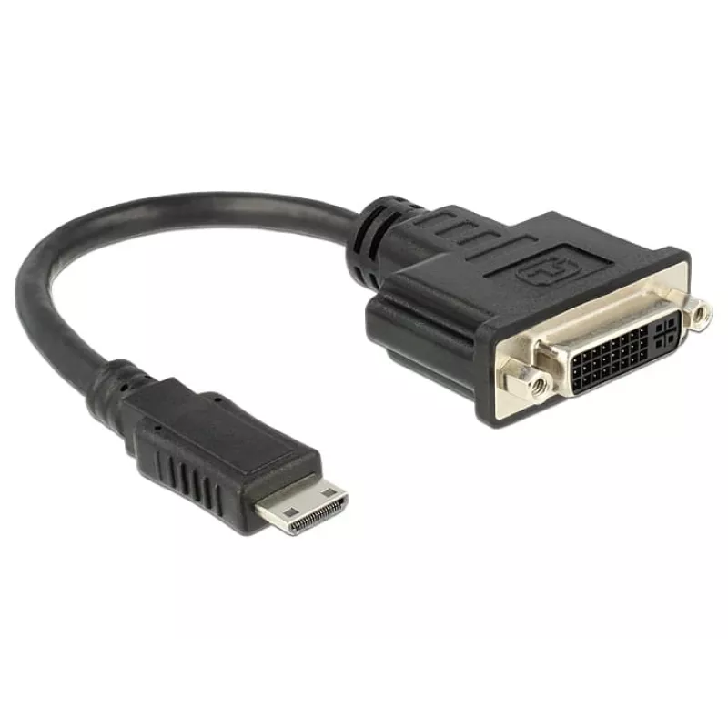 Adattatore per cavo video DeLOCK 65564 0,2 m HDMI tipo C su DVI‑D nero