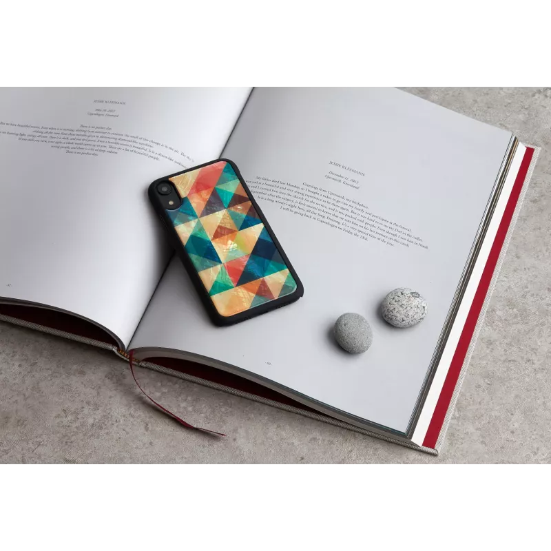 Custodia per smartphone iKins per iPhone XR — Mosaic nero custodia protettiva