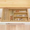 Organizer per cassetto posate GreenBlue GB379 inserto in bambù con scomparti, superficie naturale