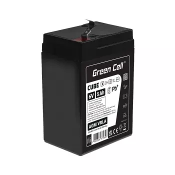 Batteria per UPS al piombo-acido sigillata Green Cell AGM6V5AH-J 6 V 5 Ah