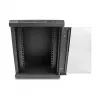 Delock 43418 Armadio di rete da 10" con porta in vetro, 8U, nero