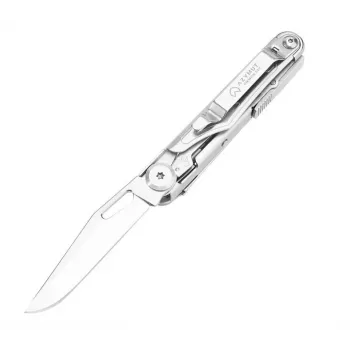Multitool AZYMUT H2038B — 8-tools acciaio inox compatto EDC, 173 mm, 125 g, con custodia e set di inserti
