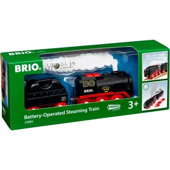 Brio locomotiva a vapore a batteria con serbatoio dell'acqua, da 3 anni