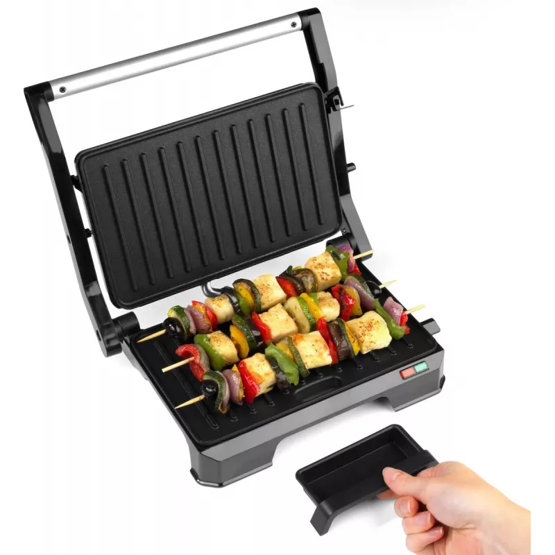 Grill elettrico 2 in 1 per la salute Progress EK5854PVDE con piastre antiaderenti e temperatura regolabile