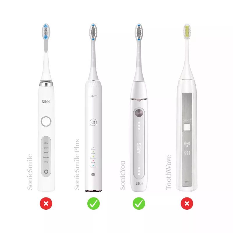 Testina di ricambio per spazzolino silk'n SonicYou Refill Brush 2 nero soft, confezione da 2, setole morbide