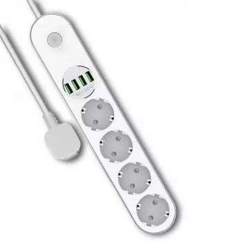Ciabatta elettrica Colorway CW-CHE44W 2 m 4 prese AC per interni bianco