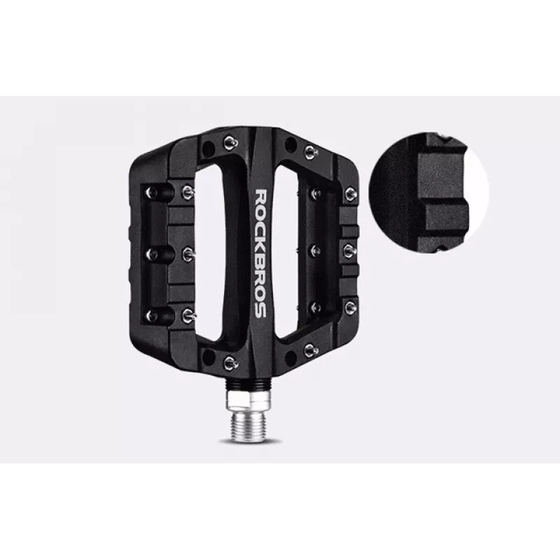 Rockbros 2017-12CBK set pedali per bicicletta in nylon - nero