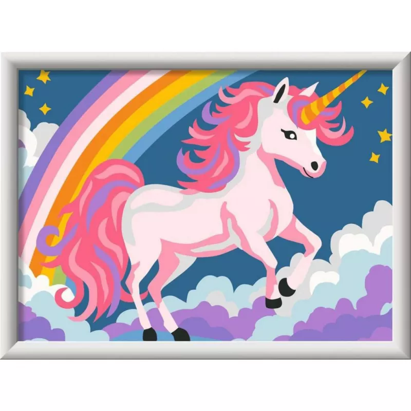 Set pittura con numeri Ravensburger CreArt Rosa Einhorn pittura
