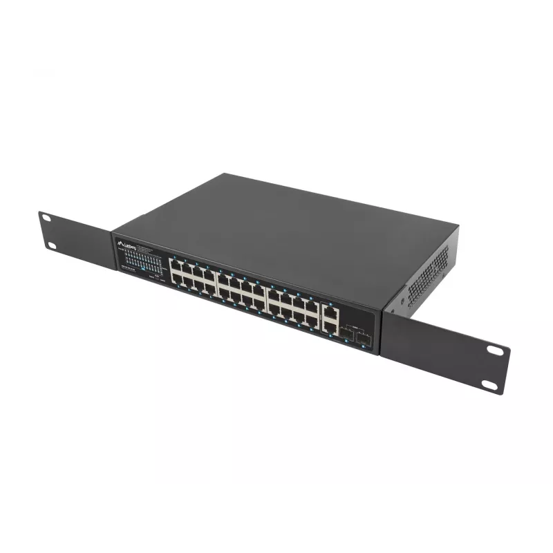 Switch unmanaged Lanberg RSGE-24P-2GE-2S-250 24 porte montaggio rack