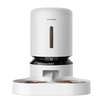 Distributore di cibo Petlibro Granary con telecamera e doppia ciotola, 5L (bianco)
