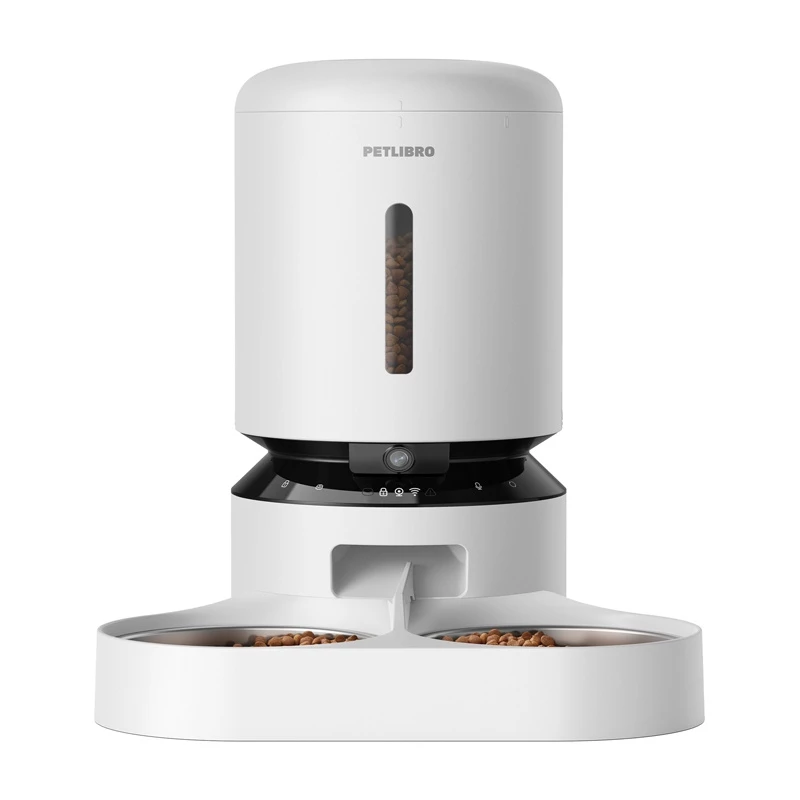 Distributore di cibo Petlibro Granary con telecamera e doppia ciotola, 5L (bianco)
