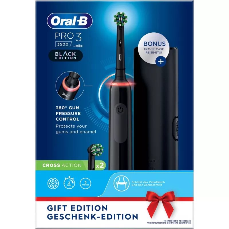 Oral-B Pro 3 3500 spazzolino elettrico rotante per adulti nero