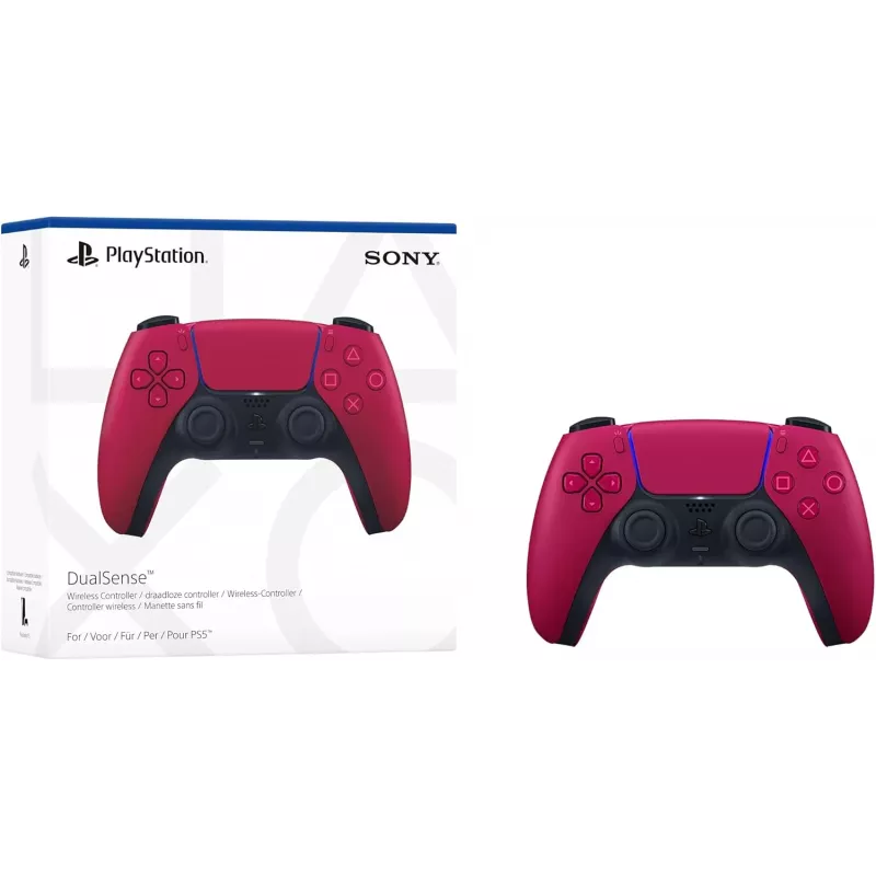 Gamepad Sony DualSense v3 rosso — Bluetooth/USB, USB-C, batteria ricaricabile integrata, PS5, 160×106×66 mm