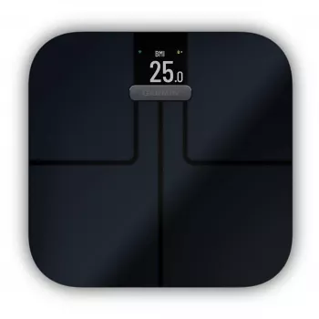Bilancia pesapersone elettronica GARMIN Index S2 — nera, max. 181,4 kg, Wi-Fi/Bluetooth, composizione corporea