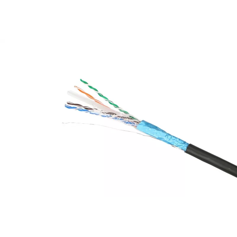 Cavo di rete Extralink doppino intrecciato CAT6 FTP (F/UTP) V2 per esterno 305 m nero