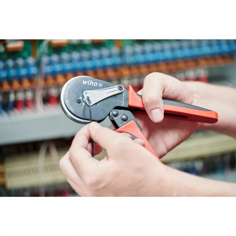 Wiha 41246 Pinza crimpatrice per cavi Crimping Tool nero, rosso