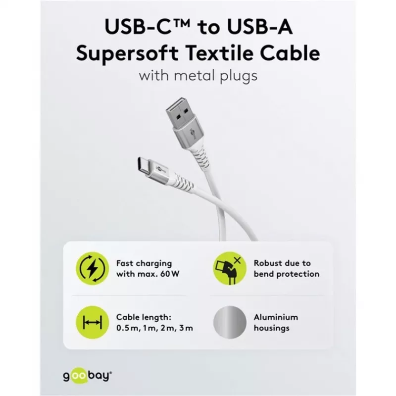 Cavo USB Goobay 74532 bianco