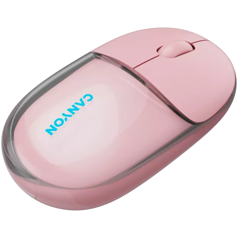 Mouse CANYON OnClick 24 BT/ wireless trasparente/rosa