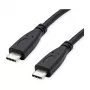 ROLINE RM Cavo USB 3.2 Gen 2, C-C, ST/ST, 4K UHD-1, 10Gbit/s, Emark, 100W, nero, 1 m