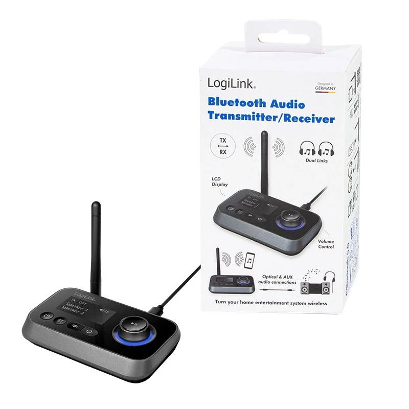 LogiLink BT0062 trasmettitore/ricevitore audio Bluetooth BT 5.0 portata 10 m
