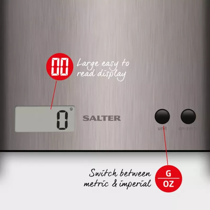 Bilancia da cucina Salter 1087 SSDRCEU16 Pro argento
