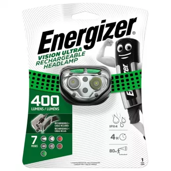 Torcia frontale Energizer Vision Ultra E301528200 — ricaricabile 400 lumen