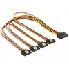 Cavo SATA DeLOCK 60158 0,5m SATA 15 pin 4 x SATA 15 pin multicolore