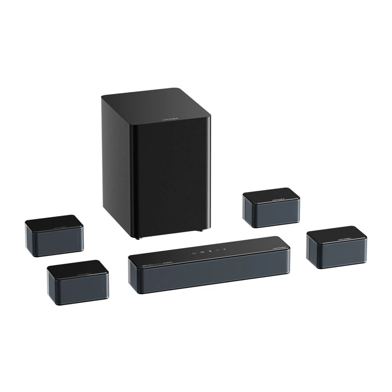 Diffusore Ultimea Poseidon D80 nero 7.1 canali, 8 diffusori, con e senza fili, subwoofer attivo