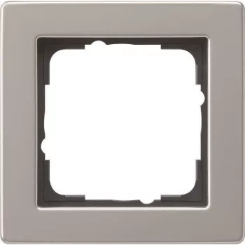 Placca per interruttori, Gira E2 acciaio inox, 1 modulo (modello 21133)