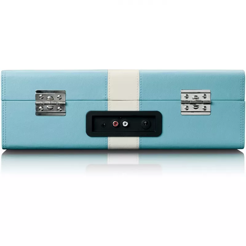 Giradischi audio a trasmissione a cinghia Lenco TT-110 blu bianco semiautomatico