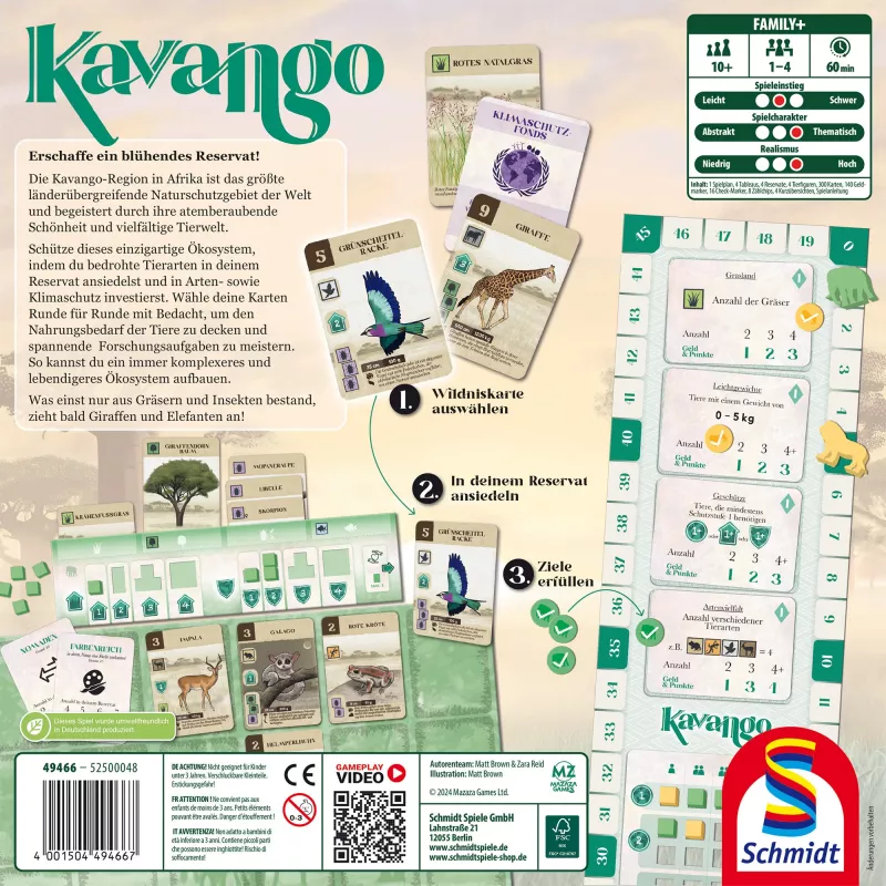 Kavango, gioco da tavolo