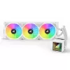 Dissipatore a liquido per CPU All-in-One Sharkoon S100 ARGB bianco – radiatore da 360 mm, effetto Infinity Mirror