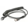 Cavo USB Honeywell, cavo a spirale, lunghezza: 2,9 m, colore: nero, per Voyager/Fusion/Focus (53-53235-N-3)