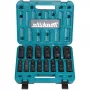 Makita E-16586 chiave a bussola per avvitatore a impulsi set di chiavi a bussola nero, verde