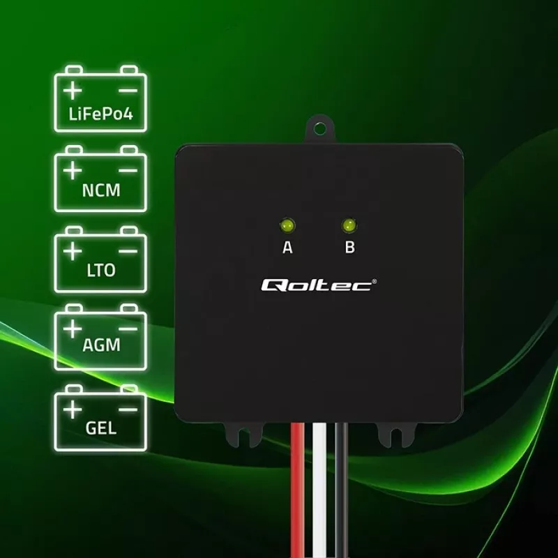 Equalizzatore di tensione per batterie QOLTEC 51097 per batterie 24V (2×12V), corrente di equalizzazione 5A