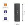 Qoltec 50312 contenitore per SSD M.2 NVMe, USB Type-C, nero